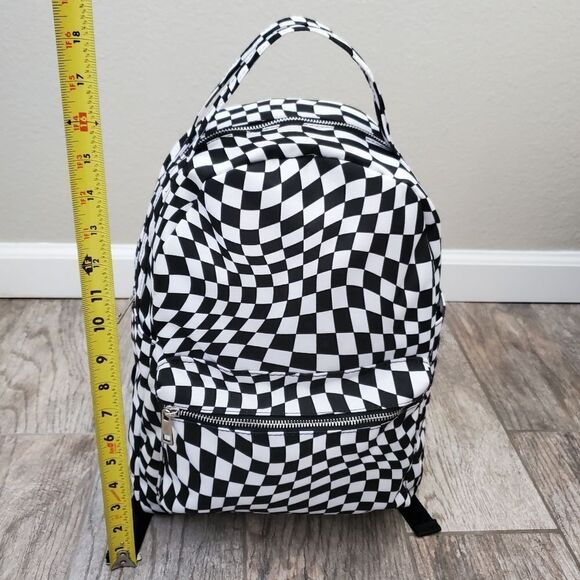 NWOT Black and white checkered backpack - Picture 2 of 12